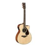 Yamaha FSX800C Small Body Solid Top Cutaway Acoustic-Electric Guitar, Natural