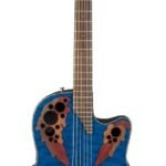 Ovation CE44P-8TQ Acoustic-Electric Guitar, Trans Blue Quilt Maple