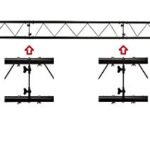 CedarsLink 15FT Portable DJ Lighting Truss/Stand w T-Bar Trussing Stage System W/Updated Wingnut Connection System All Metal Parts No Tools Required