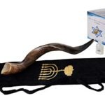 Yemenite Kudu Horn Shofar Shofars with Free Anti Odor Spray, guide Shofar from Israel (47"-49"inch (120-125cm), Natural)