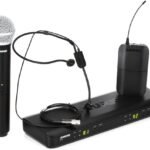 Shure BLX1288/P31 UHF Wireless Microphone System - Perfect for Church, Karaoke, Stage, Vocals - 14-Hour Battery Life, 300 ft Range | Includes Handheld & Headset Mics, Dual Channel Receiver | H10 Band