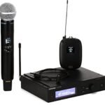 Shure SLXD124/85 Digital Wireless Microphone System with SLXD4 Single Channel Receiver, SLXD2 Handheld Transmitter with SM58 Capsule, SLXD1 Bodypack and WL185 Cardioid Lavalier Mic (J52 Band)