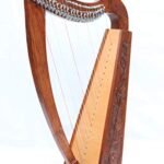 22 strings Lever Harp Rose Wood with Padded Gig Bag