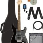 Fender Affinity Series Stratocaster HSS Bundle with Amp, Gig Bag, Tuner, Instrument Cable, Strap, Picks, and Austin Bazaar Instructional DVD