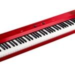 Korg 88 Portable Digital Piano with Semi-Weighted Keys and Built-in Speakers, with Sustain Pedal, Music Stand, and Power Supply, Red (L1MRED)