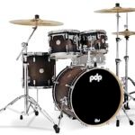 Pacific Drums & Percussion PDP Concept Maple 4-Piece Fusion, Charcoal Burst Drum Set Shell Pack (PDCM20FNSCB)