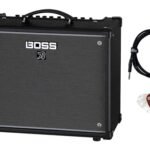 Boss Katana-50 EX Gen 3 50-Watt 1x12-Inch Guitar Combo Amplifier Bundle with Instrument Cable and Picks