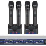 VocoPro UHF580510 Professional Rechargeable 4-Channel UHF Wireless Microphone System