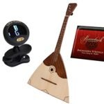 Includes: Roosebeck Deluxe Prima Balalaika W/Padded Gig Bag + Prima Balalaika 3 String Set + Snark Clip-On Chromatic Tuner