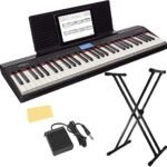 Roland GO:PIANO 61-Key Digital Piano Bundle with Sustain Pedal, Adjustable Stand, Online Piano Lessons, and Austin Bazaar Polishing Cloth