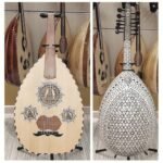 Professional Arabic Oud musical insrument Ud Aoud come with soft Padded bag inlaid mother of pearl Gawharet El Fan 24m