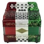 34-Key Accordion 3412 FBE (Tricolor of Green, White, and Red)