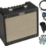 Fender Blues Junior IV Guitar Amplifier, Black Bundle with Instrument Cable, Amperstand Guitar Cradle, Tuner, and 24-Pack Picks
