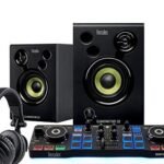 Hercules DJ Starter Kit | Starlight USB DJ Controller with Serato DJ Lite Software, 15-Watt Monitor Speakers, and Sound-Isolating Headphones
